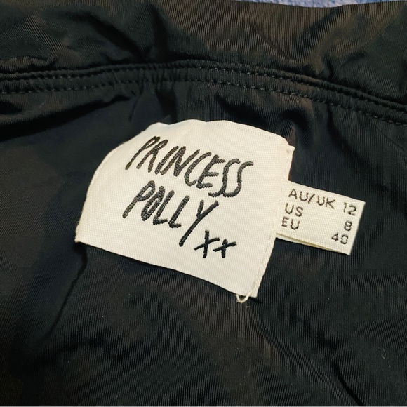 Princess Polly brynn black ruched mini dress halter 8 - Picture 4 of 5